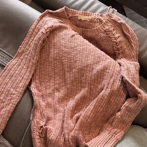 Pink Republic Dusty Rose Knit Sweater
